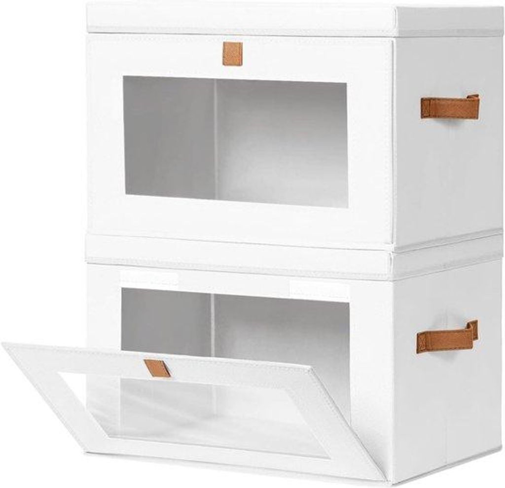 Kleidergarderoben Schrank mit Sichtfenster - Kleiderschrank mit Organisationsfunktion - Kleiderbox mit Faltschrank - 42 x 30 x 28 cm