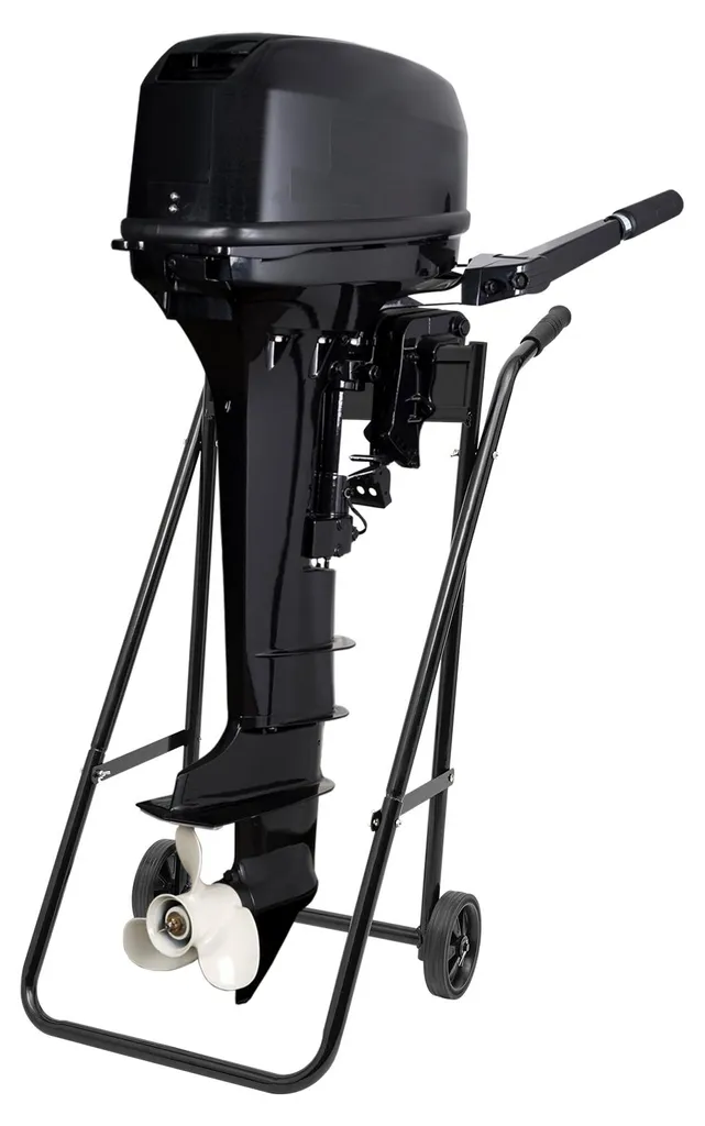 Support de moteur hors-bord pliable en acier noir pour moteur 30 CV