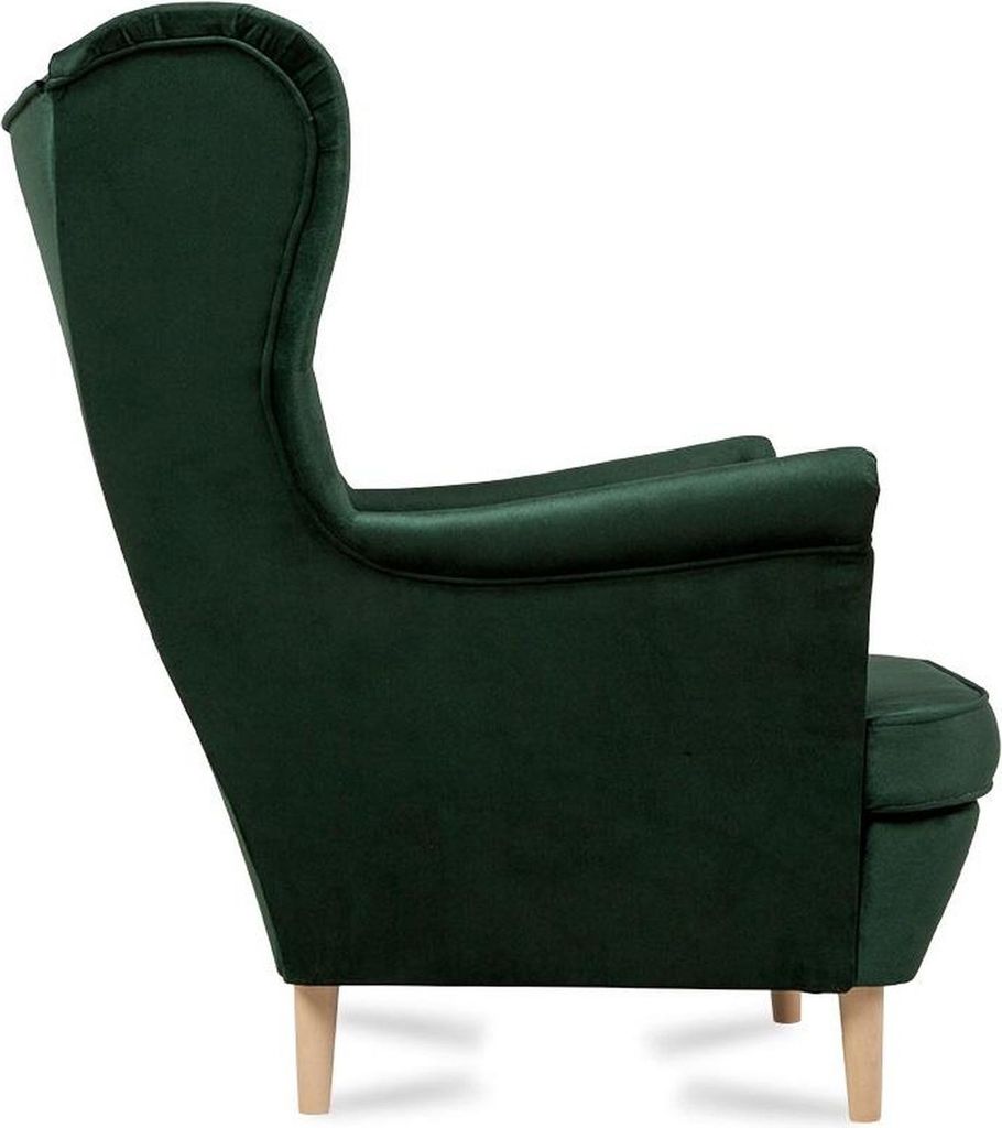 Chesterfield Sessel Fernseh Couch 1 Sitzer Sofa Textil Stoff Ohrensessel Couchen