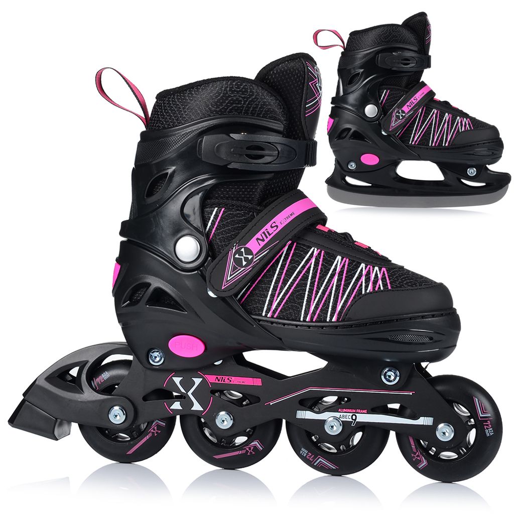 Patins à roulettes NILS Extreme NH11912 A 2en1, rose Image du produit 