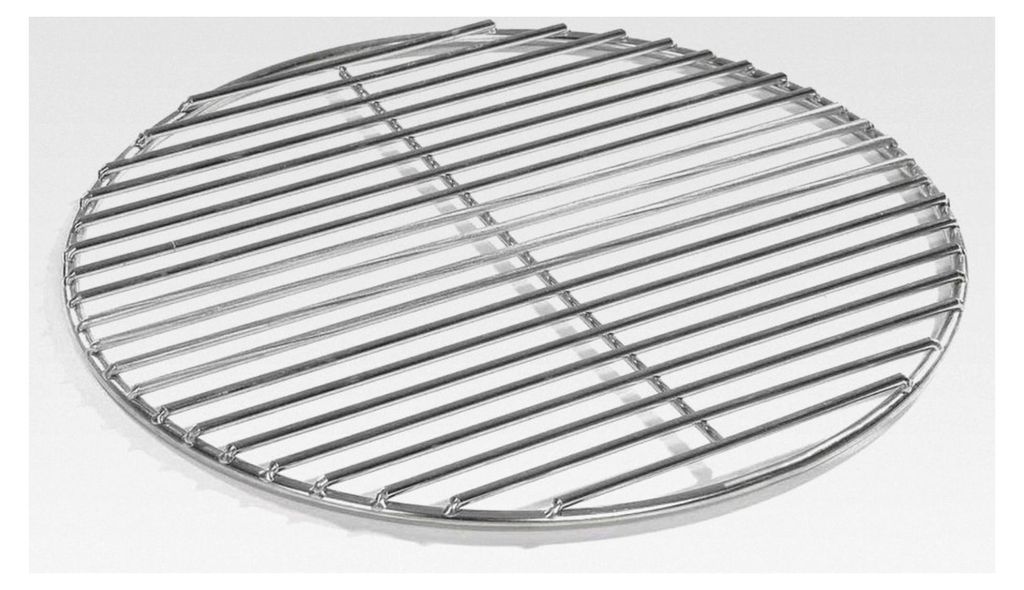 80 cm runder Edelstahlgrill, Kugelgrill, 4 mm Grillrost aus V2A für Feuerschalen