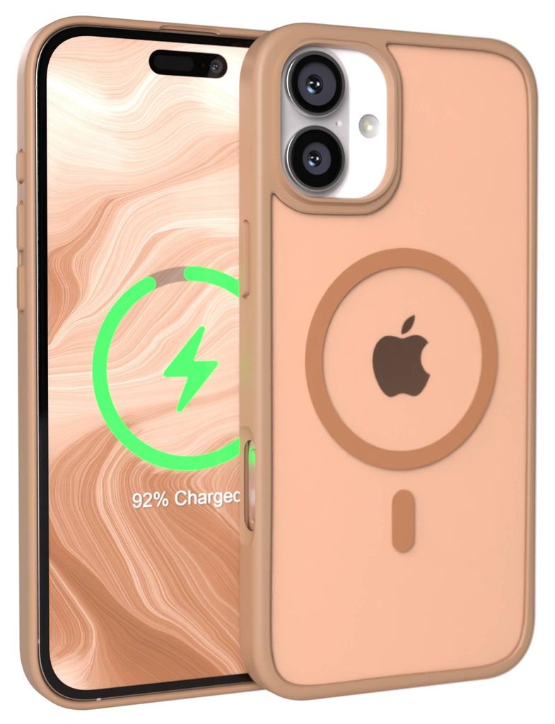 EAZY CASE - Outdoor Case mit MagSafe Funktion kompatibel mit Apple iPhone 16 Plus, induktives Laden, stoßfest, Silikonhülle mit Kameraschutz in B...