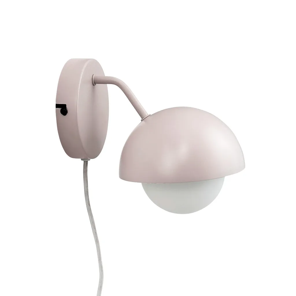 Applique LED Rosa Metallo | Lampada Parete Lettura Design Soft Pink
