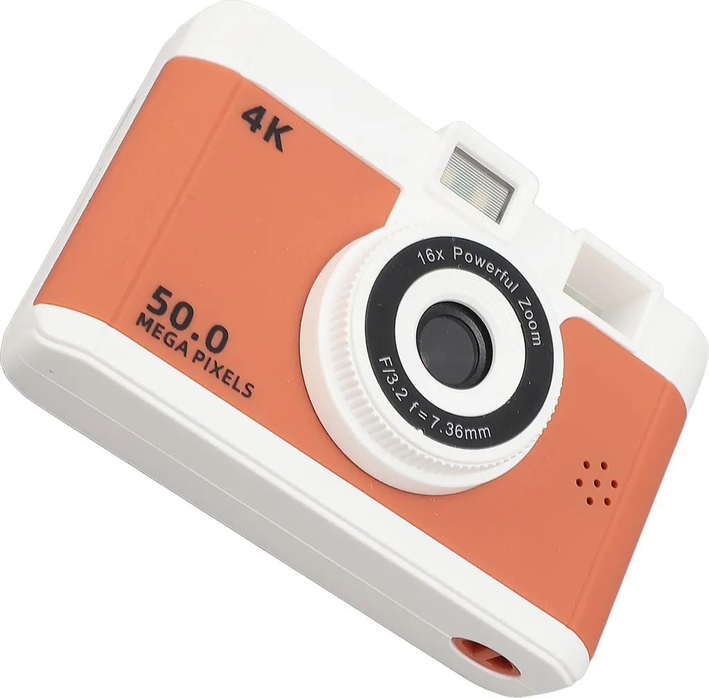 Appareil photo numérique 50 MP marron compact avec zoom 8x et double objectif