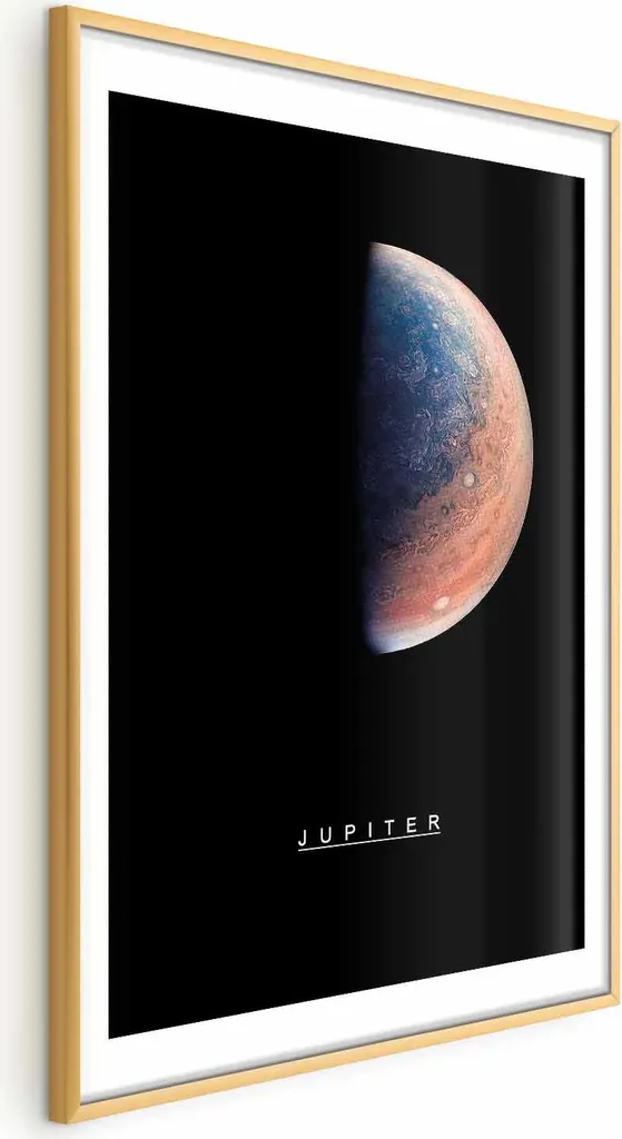 Poster Giove 60x90 con Cornice Oro - Pronto da Appendere - Qualità