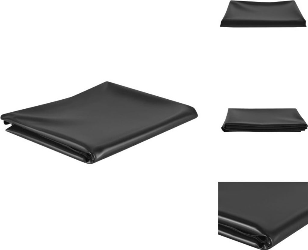 vidaXL Teichfolie Schwarz 2x1 m PVC 0,5 mm - Brunnen- & Teichzubehör