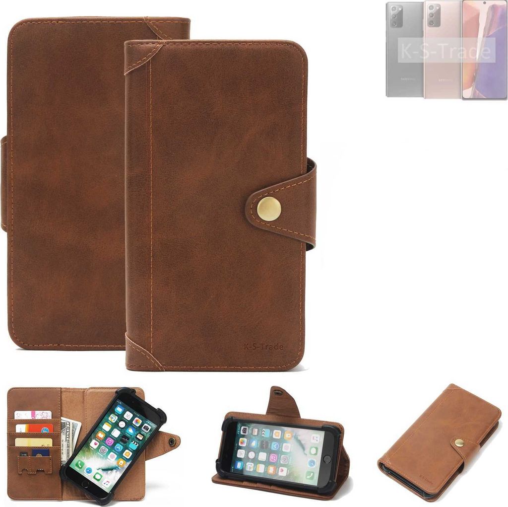 K-S-Trade Handyhülle kompatibel mit Galaxy Note 20 LTE Schutz Hülle Walletcase Bookstyle Tasche Case Handytasche Wallet Flipcase Cover Polyuretha...
