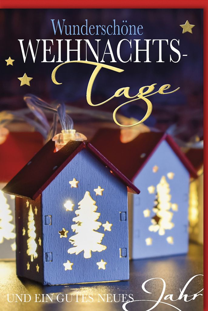 Weihnachten - Glückwunschkarte im Format 11,5 x 17 cm mit Umschlag
