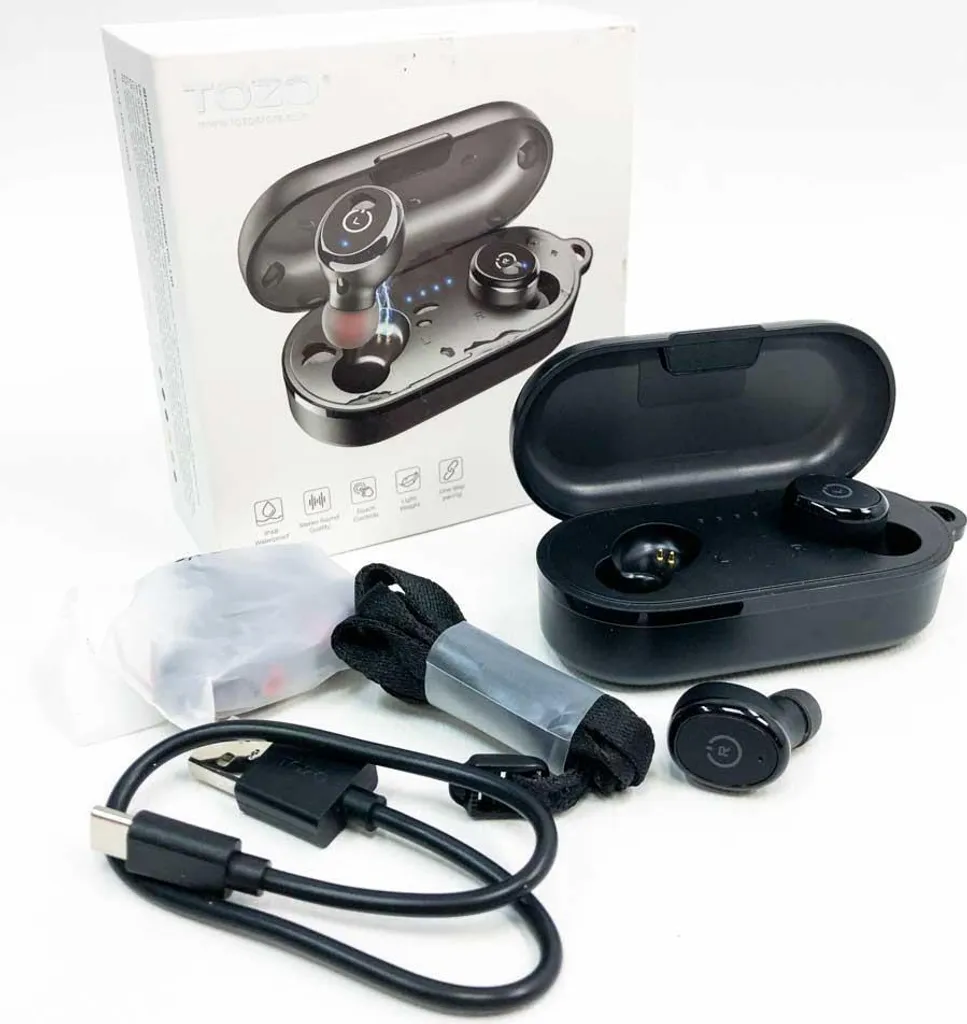 TOZO T10 Écouteurs Bluetooth 5.3 IPX8 Étanches avec Boîtier sans Fil
