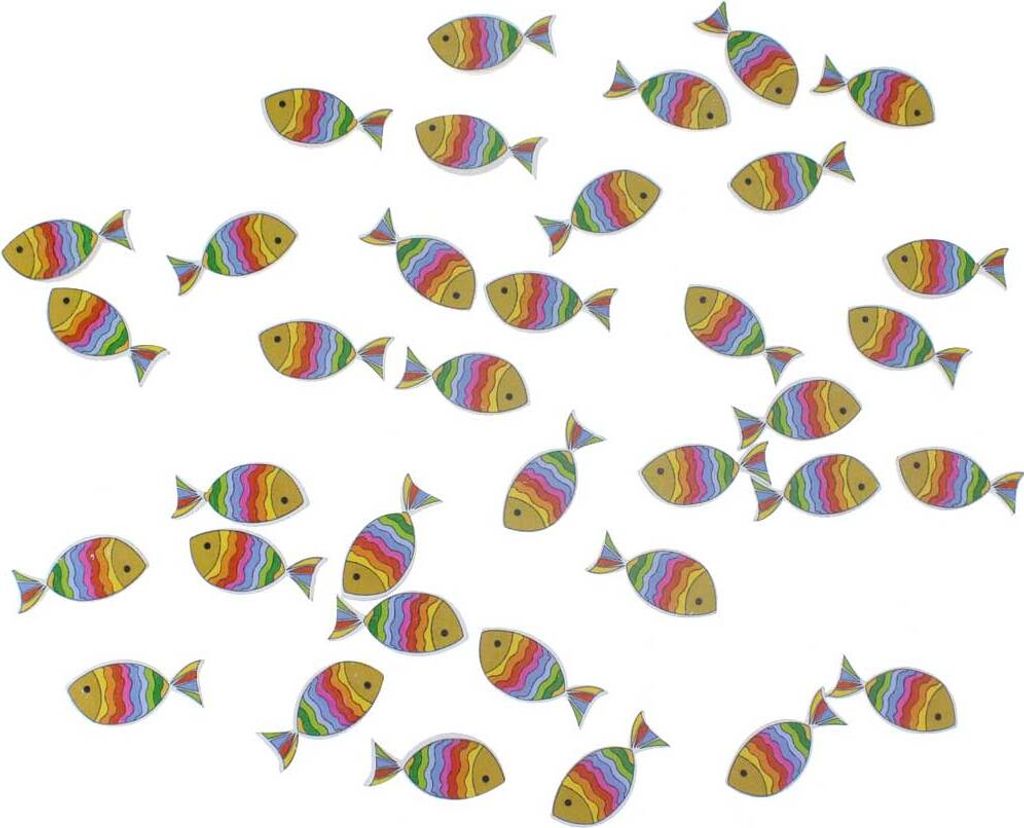 Tischdeko Kommunion Konfirmation Regenbogen Rainbow Kerze Servietten Religion Fest, Ausf:36 Streufische