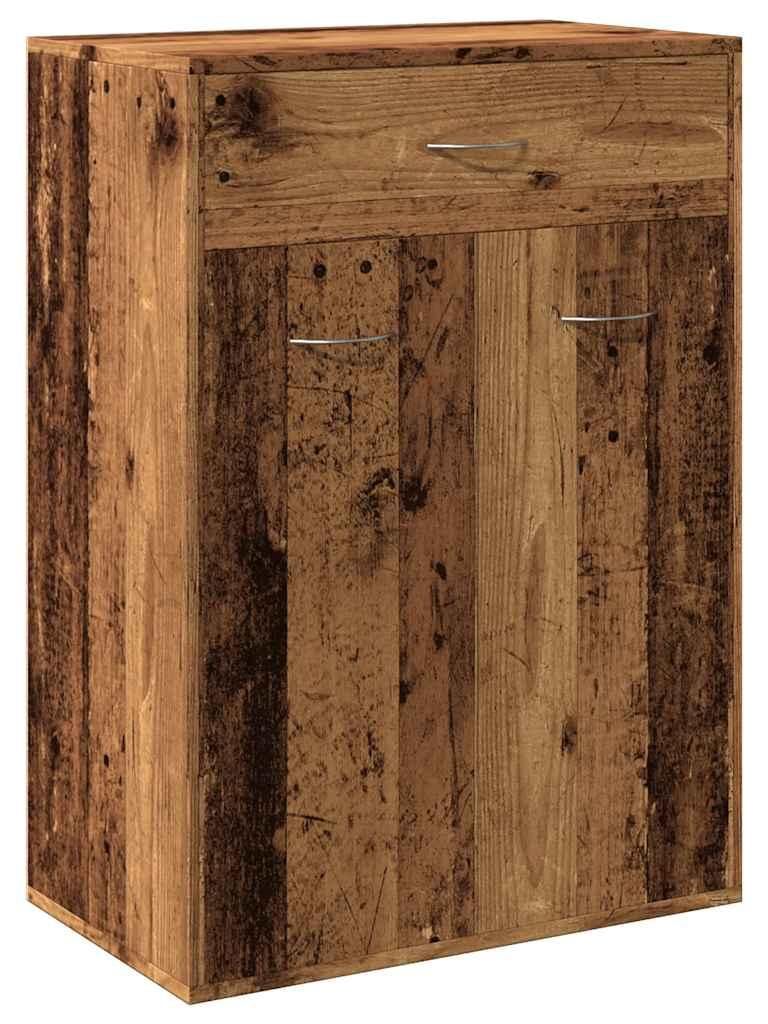 vidaXL Armoire à chaussures imitation vieux bois 60x35x84 Image du produit 