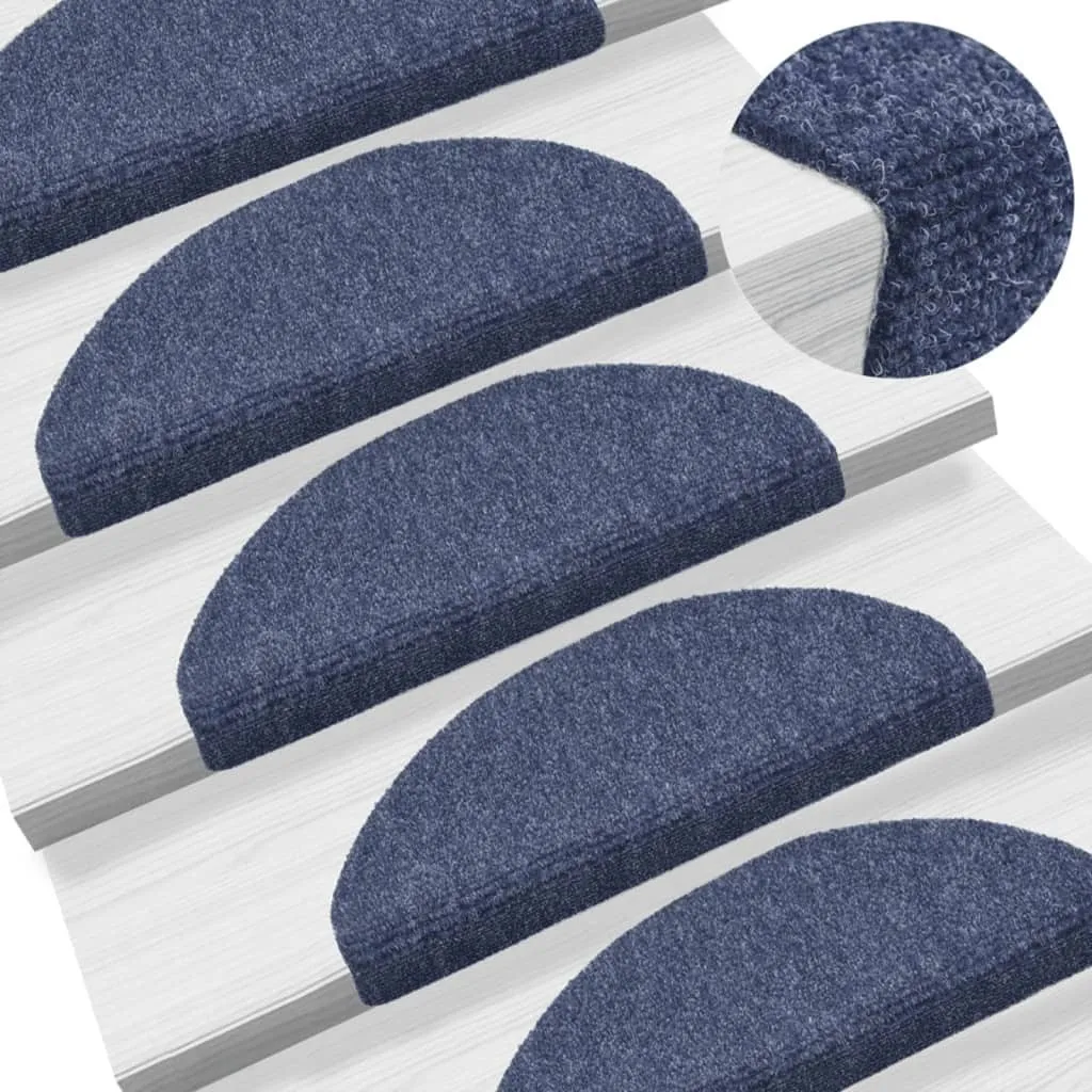 Tapis d'Escalier Bleu Anti-Glisse 65x21cm : Sécurité et Confort Durable