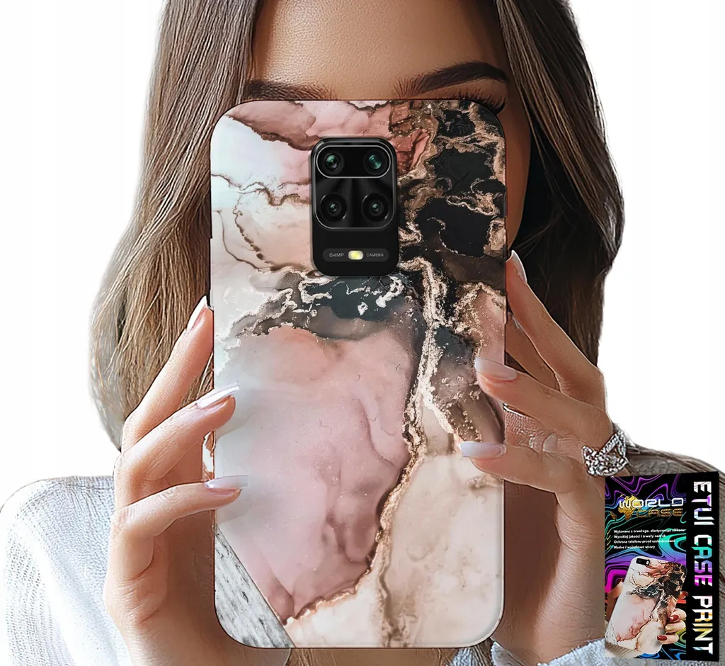 Custodia Marmo Xiaomi Note 9 Pro / 9S | Cover Vetro Temperato Elegante
