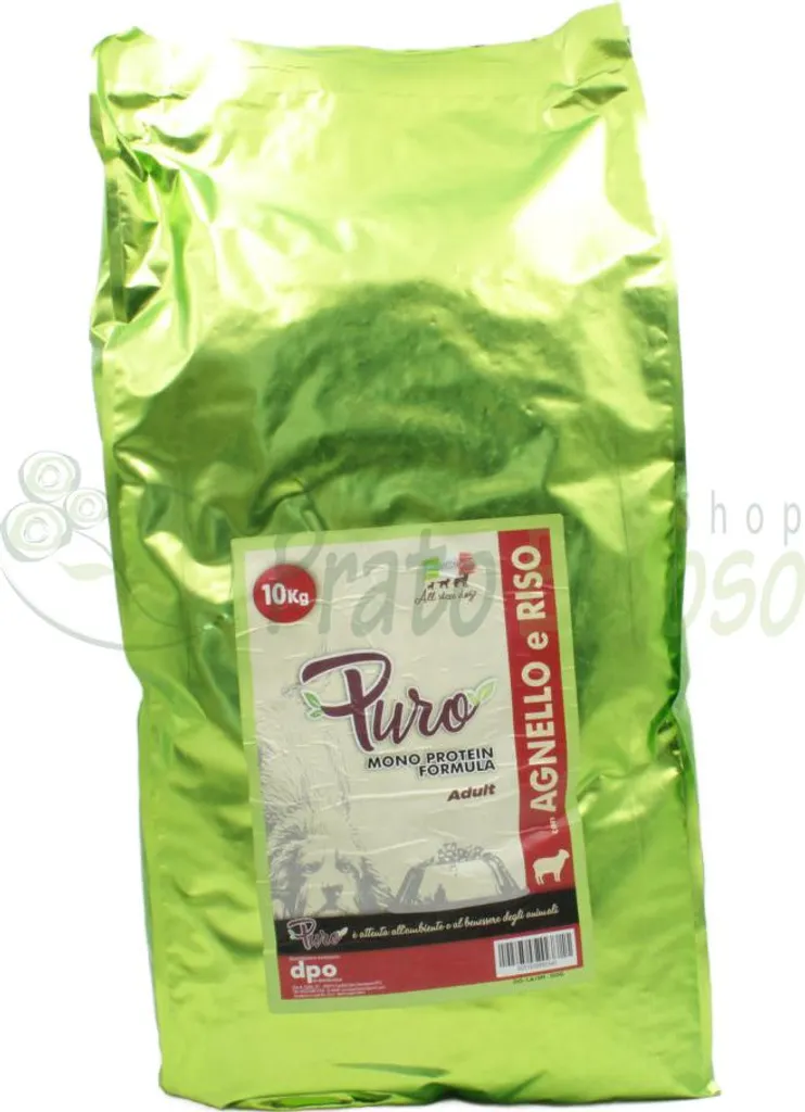 LA10M - Crocchette monoproteiche agnello e riso 10 Kg - Alimento per cani