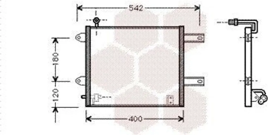 Condenseur de climatisation VAN WEZEL 58005177 pour VW Lupo avec filtre