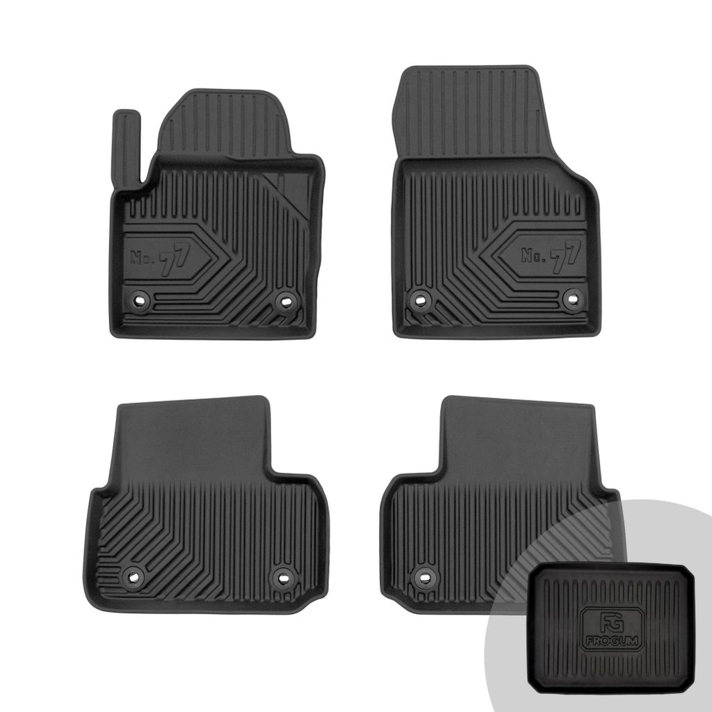 FROGUM No.77 Gummimatten Ganzjahresset von Auto Fußmatten Autofussmatten für Land Rover Discovery Sport 2014-2019