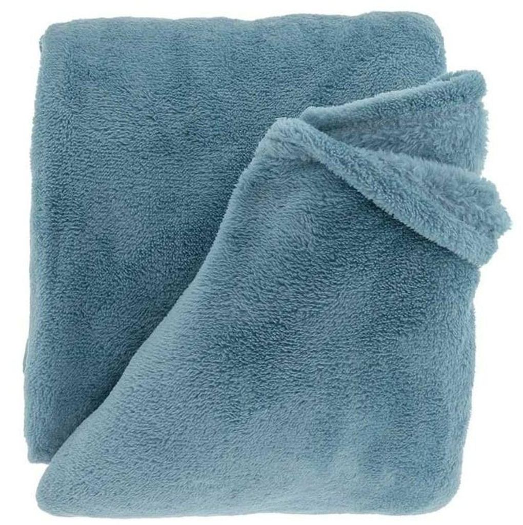 Kuscheldecke Justin aus Mikrofaser jeansblau XL 150x200cm
