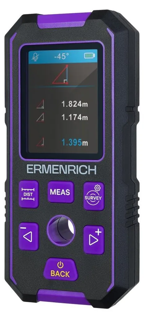 Détecteur de montants Ermenrich Ping SM90 violet pour cloisons et murs