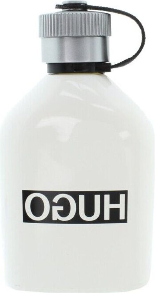 A white bottle of Hugo Boss Reversed Eau de Toilette for men.