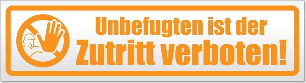 Unbefugten Zutritt verboten Magnetschild Schild magnetisch