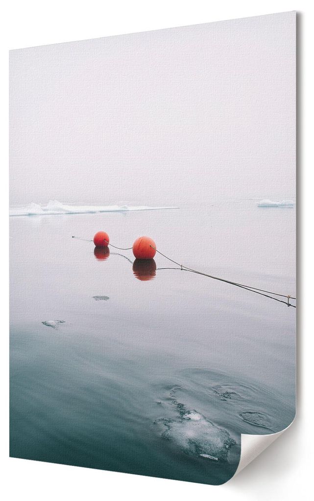 Ruhiges Wasser- Kunstdruck A3 (29x42 cm) - Minimalistisch, Modern- Wandbild für Wohnzimmer Schlafzimmer & Flur, Modernes Poster Wanddeko, Ungerahmt