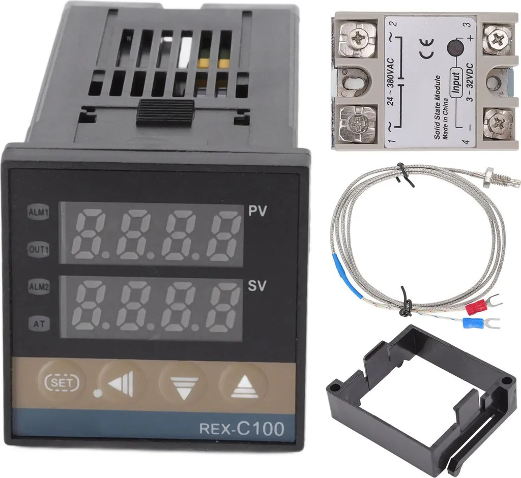 Thermostat numérique PID avec relais 40A et thermocouple type K M6