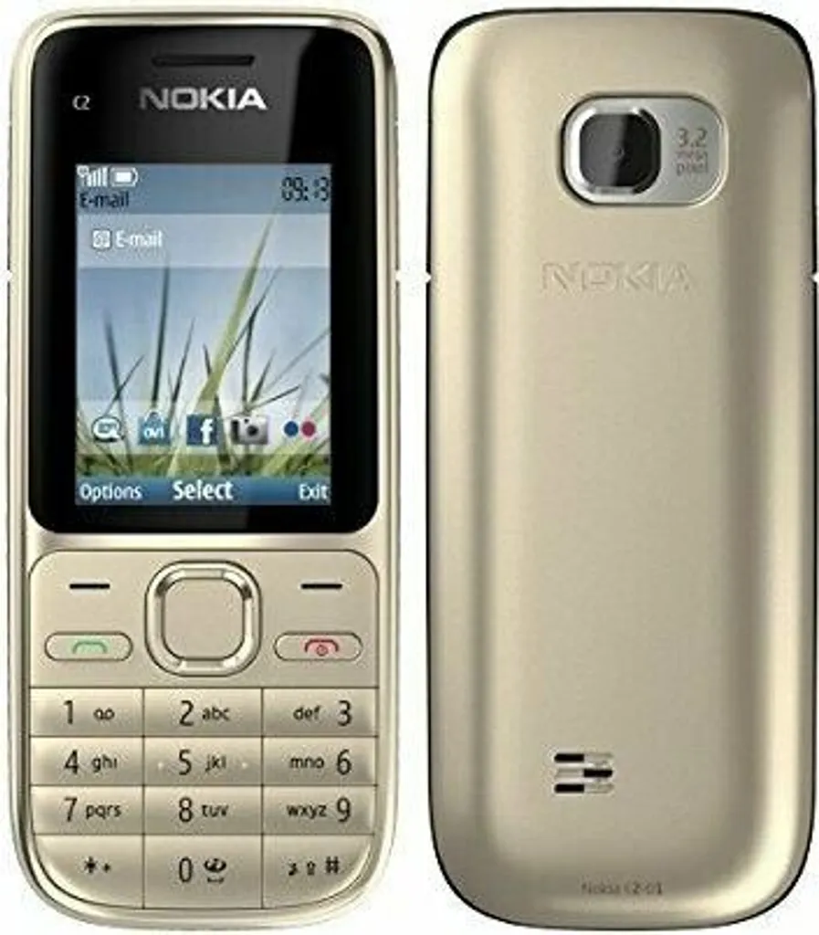 Nokia C2-01 Warm Silver RM-721 Mobile avec Appareil Photo 3.2 Mégapixels