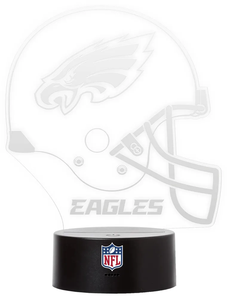 Lampe LED HELM Philadelphia Eagles - Veilleuse NFL de Collection 3D