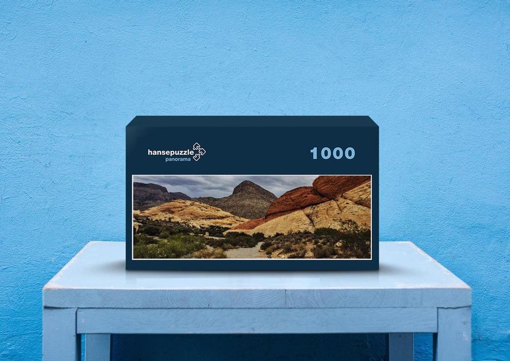 hansepuzzle 30214 - Wüste Puzzle, 1050 Teile, Natur, 60,0 x 46,0cm mit hochwertiger Aufbewahrung, Kartonbox und wiederverschließbarem Beutel