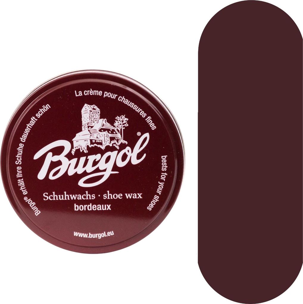 Burgol Schuhwachs - Schuhpolitur für Hochglanz und Schutz - 100ml - (046) Bordeaux