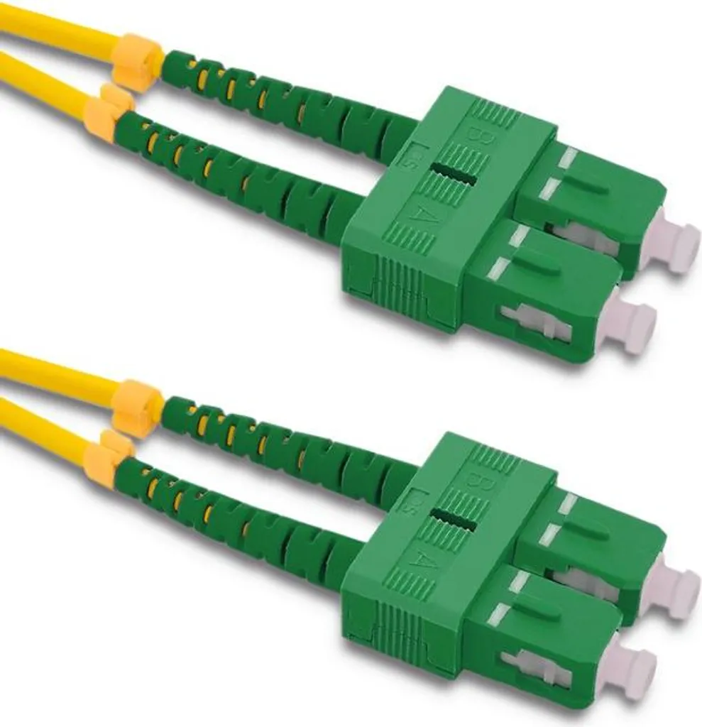 Cavo patch in fibra di vetro Qoltec SC/APC - SC/APC | monomodale | 9/125 | G652D | duplex | 0,5 m