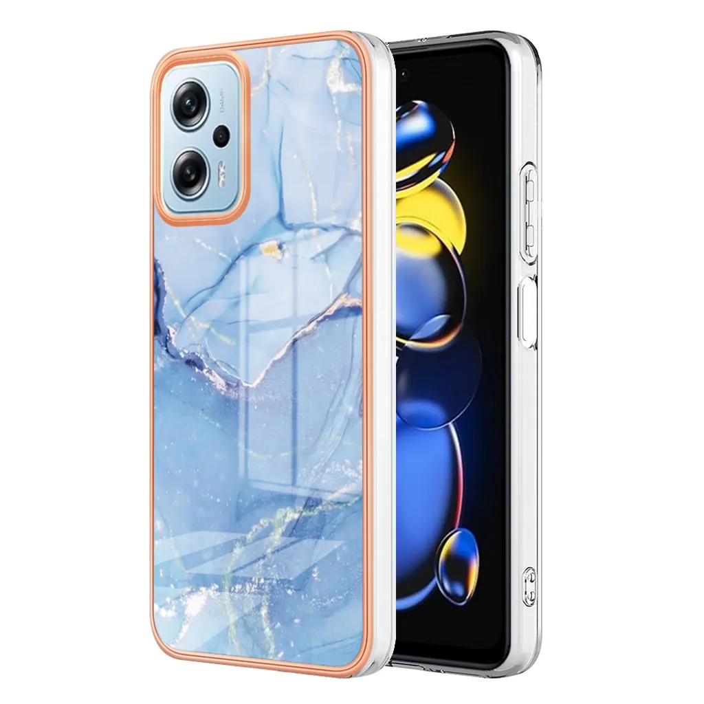 Custodia Chic Poco X4 GT 5G Blu - Cover Silicone Fantasia Elegante