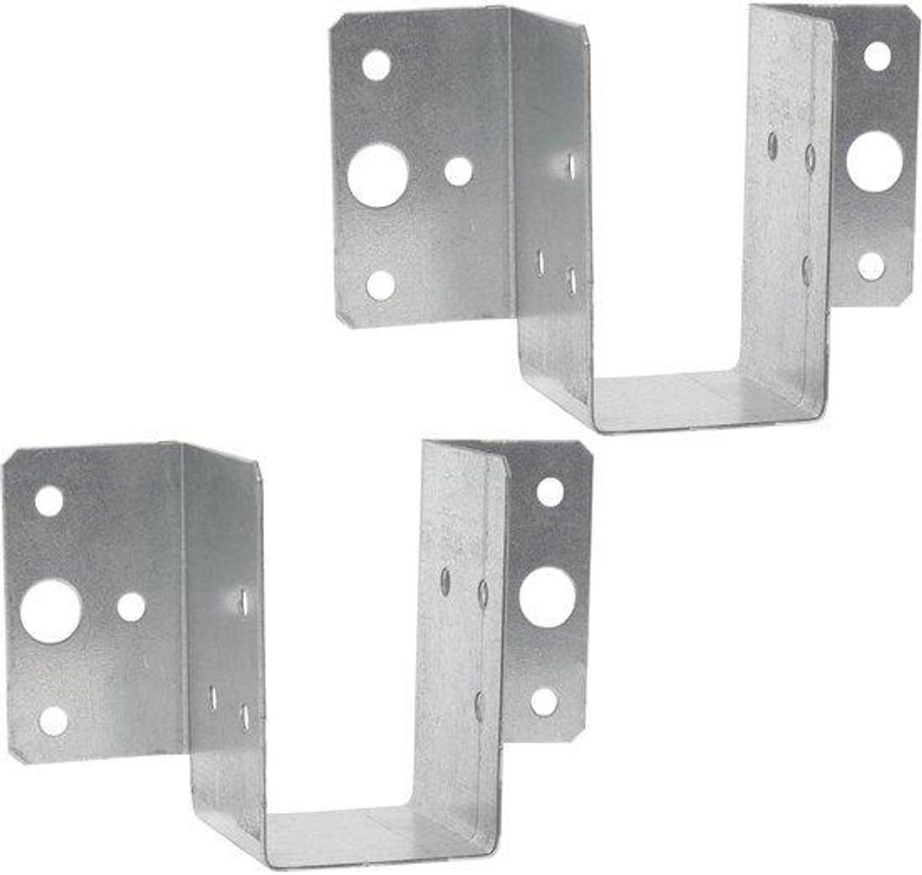 Timmermansschoenhaken Set - 2 Stück - 41 x 45 x 70 mm - verzinkt Stahl Z275 - 14 Gänge