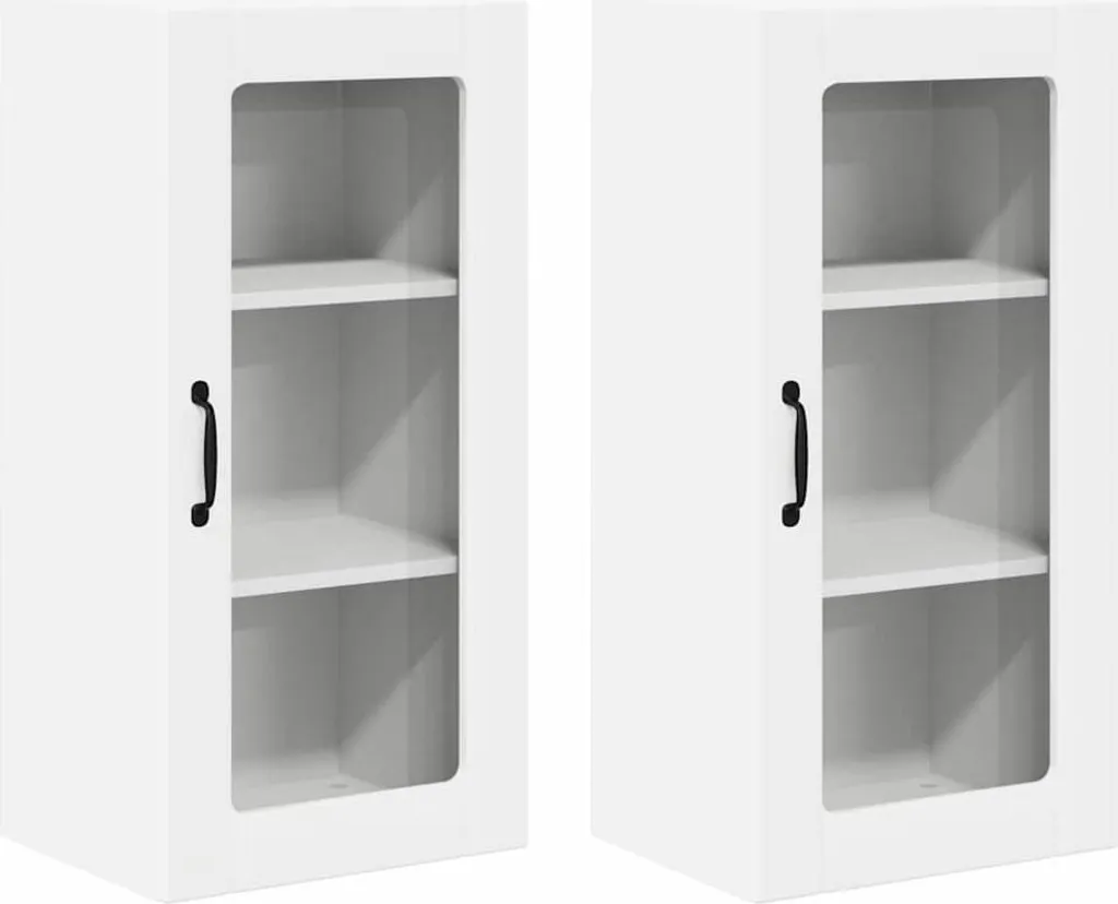 Mobile Pensile vidaXL Bianco 2 pz 40x31x80 | Soluzione Dispensa