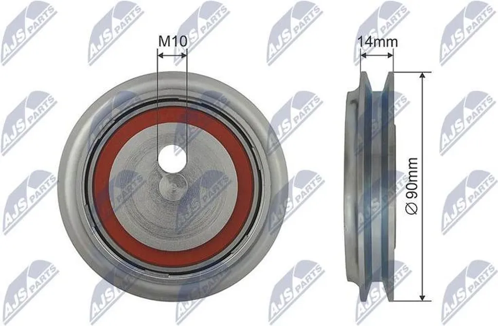 Rouleau tendeur robuste pour courroie NTY RNK-VW-027 Transporter IV T4