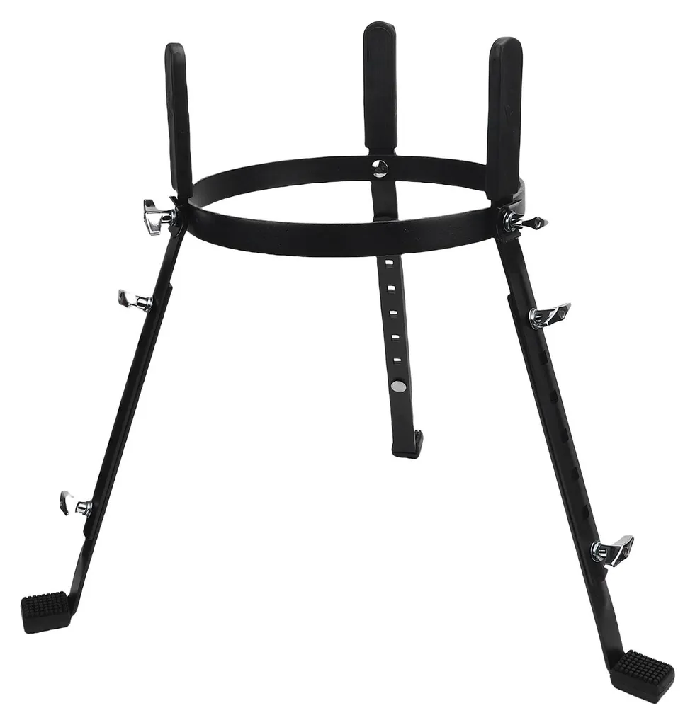 Support Conga pour Concert avec Hauteur Ajustable et Base Stable Noire