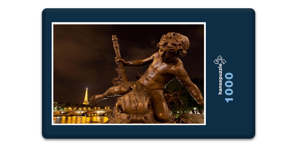 hansepuzzle 12680 - Engel-Statue Puzzle, 1000 Teile, Orte, 60,0 x 46,0cm mit hochwertiger Aufbewahrung, Kartonbox und wiederverschließbarem Beutel
