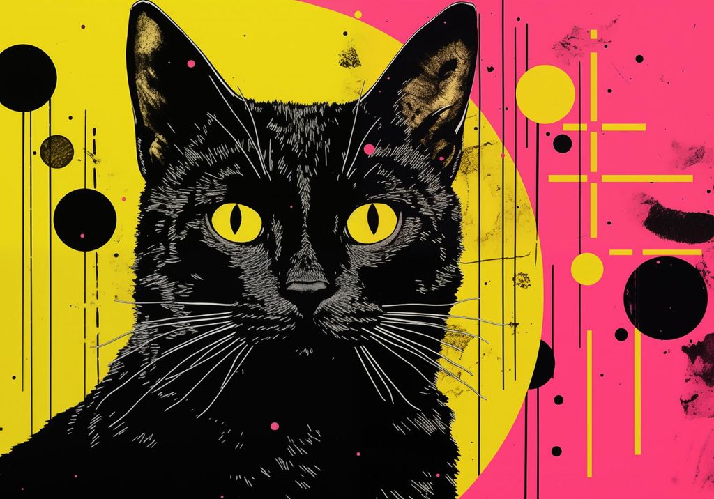 Plakat 66,5x46,5cm Neonkatze