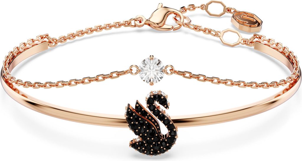 Swarovski Armband Damen Swan Black Rosegold 5678048