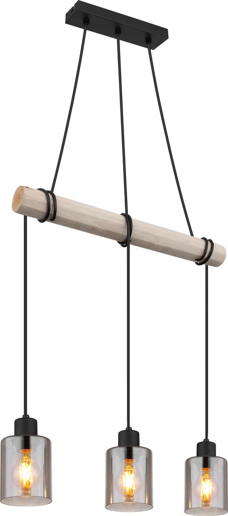 Globo Lighting|Hängeleuchte Metall schwarz matt, 3x E27