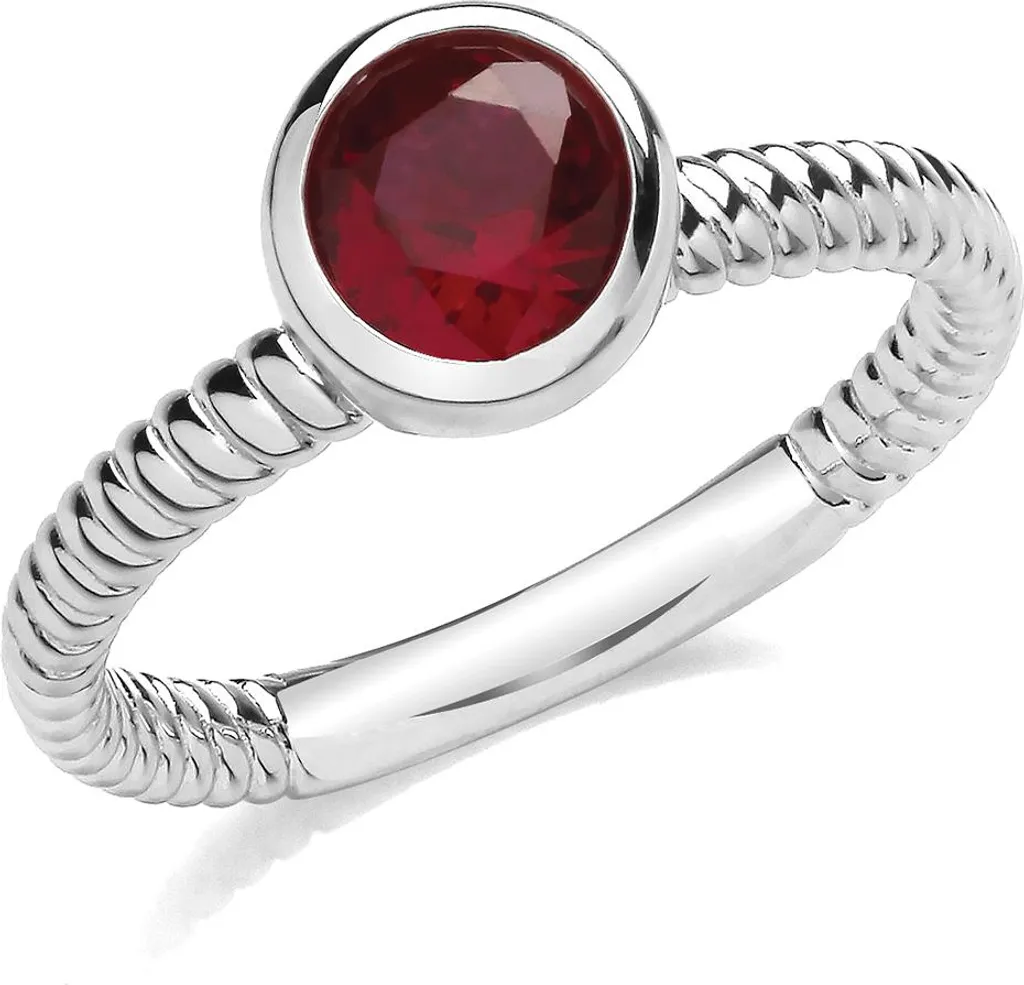 Bague Solitaire Argent 925 pour Soirée et Cérémonie en Taille 50 Femme