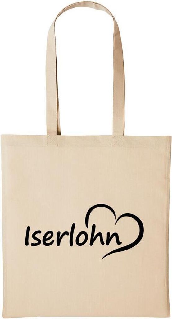 Huuraa Baumwollbeutel Iserlohn Geschenk Einkaufstasche Natural 10 Liter Baumwolle Iserlohn Accessoire