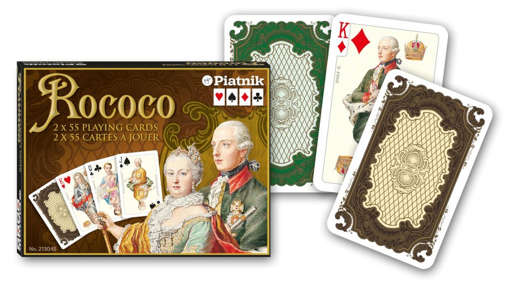Cartes à jouer Piatnik 2 jeux, Rococo Image du produit 