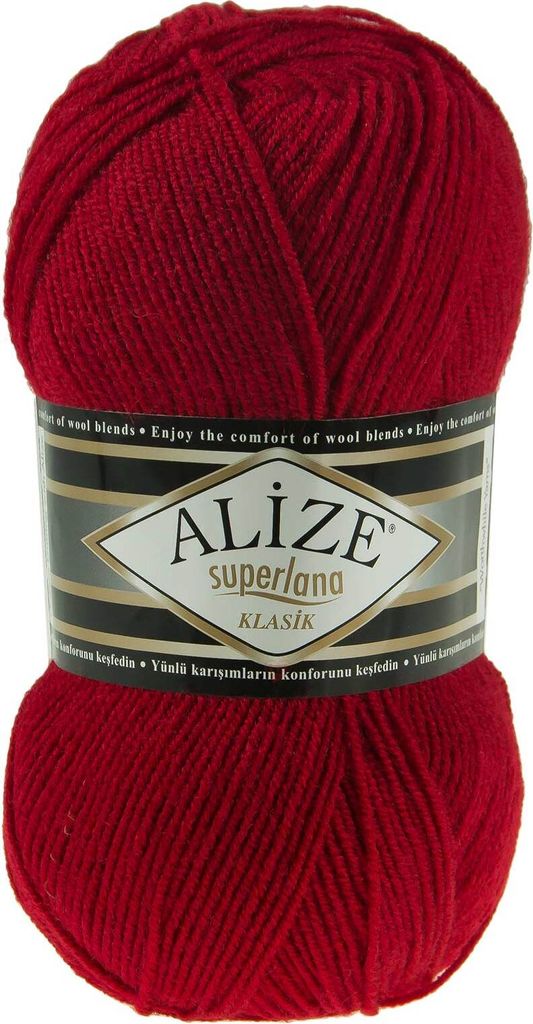 Alize Superlana Klasik 100g Strickgarn Strickwolle 25% Wolle, Farbwahl