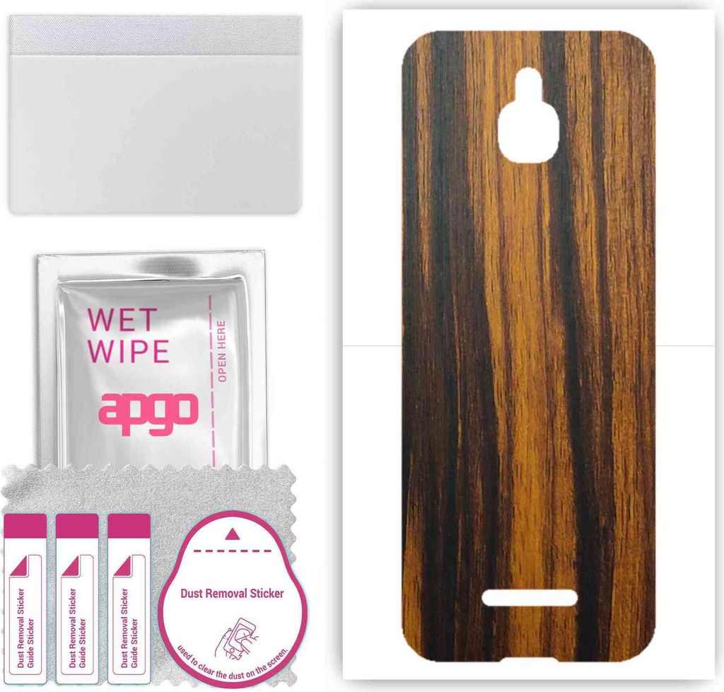apgo Rückseite Schutzfolie, Skin, kompatibel mit Nokia 8000 4G, Hinten Displayschutzfolie aus Vinylfolie, kratzfest, einfache Montage - Tigerwood