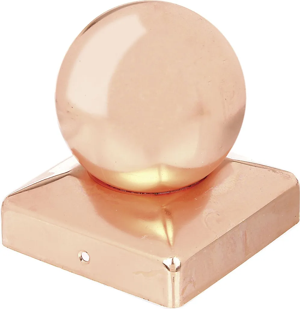 Protection poteau bois 90x90 mm chapeau boule cuivre Alberts 860080 (6pcs)