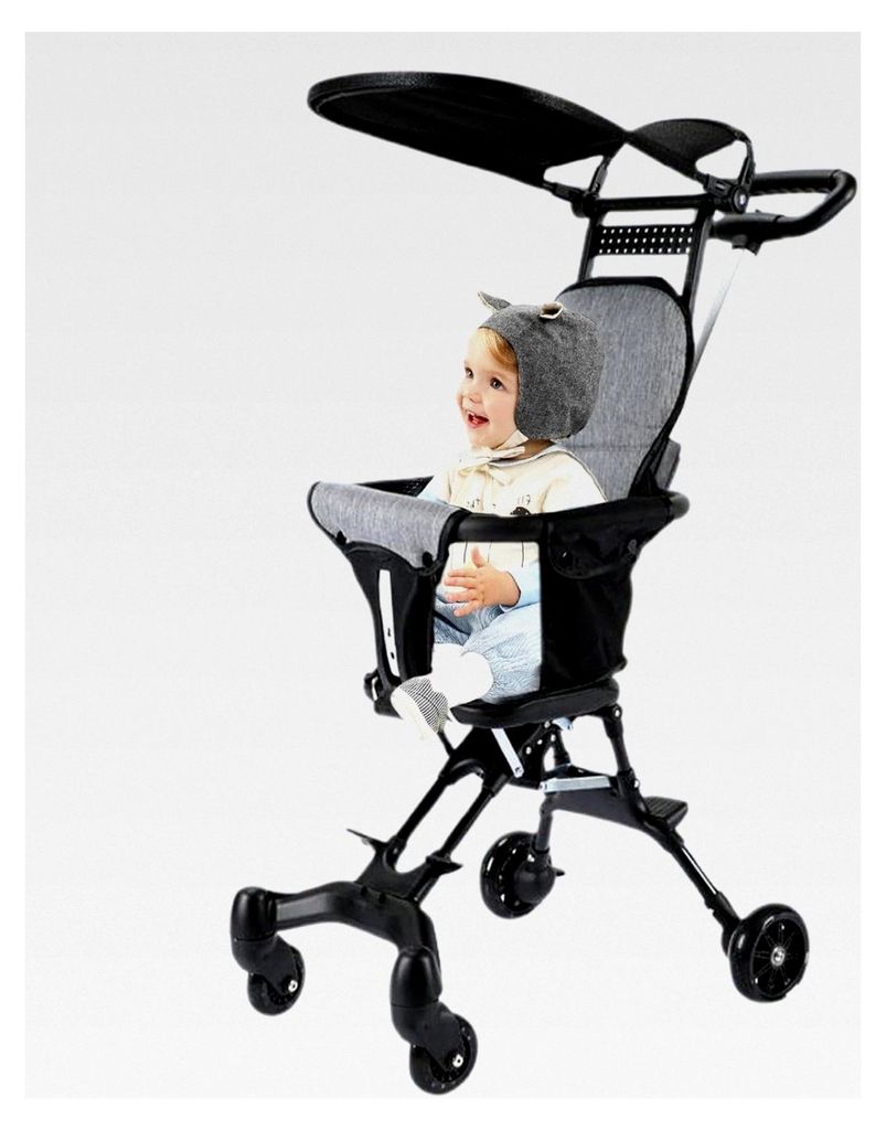 Faltbarer Kinderwagen für Kleinkinder mit Vorzelt – leichter Reisewagen für Kleinkinder, ideal für den Transport im Kofferraum eines Autos