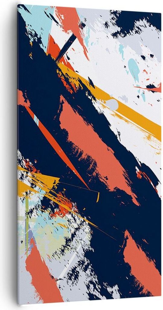 Bild auf Leinwand - Leinwandbild - Einteilig - Abstraktion Graffiti Modern - 65x120cm - Wand Bild - Wanddeko - Wandbilder - Leinwanddruck - Bilder ...