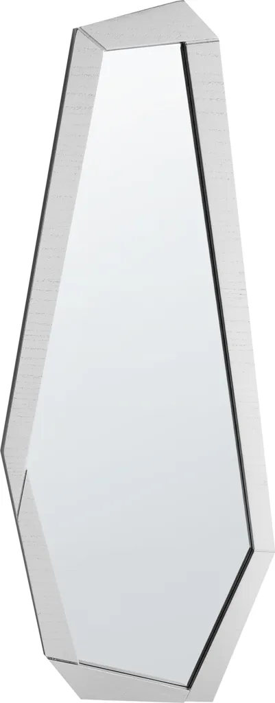 Miroir rectangulaire argenté cadre bois moderne pour salon et couloir