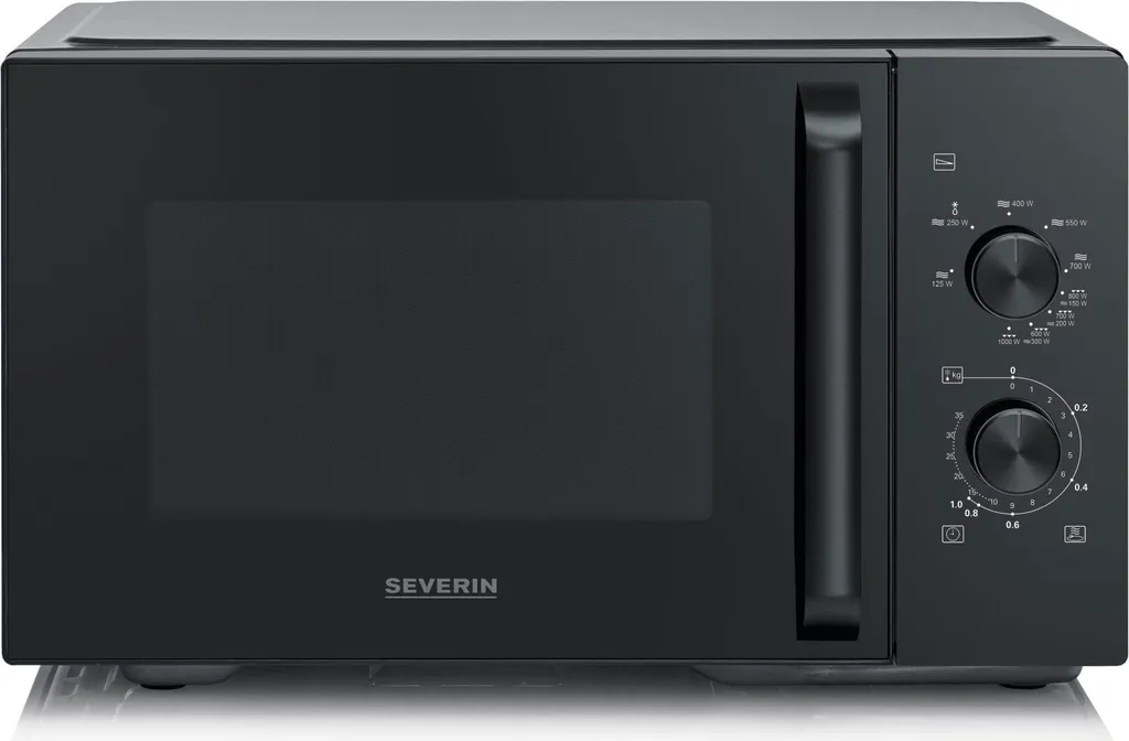 Severin MW 7792, piano di lavoro, forno a microonde combinato, 20 l, 900 W, display integrato, tasti, manopola
